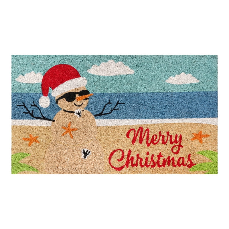 A1HC Natural Coco Coir Door Mat with Heavy Duty Non-Slip PVC Backing - 18" x 30" - Easy to Clean, Pet Friendly Outdoor Welcome Mat for Home