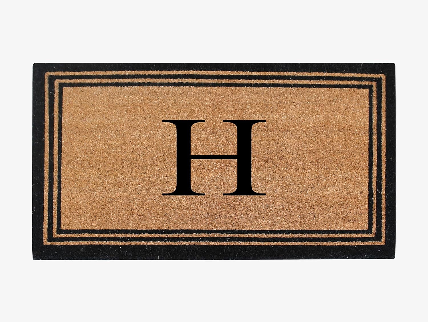 A1HC Natural Coir Door Mat For Front Door, AntiShed Treated Durable