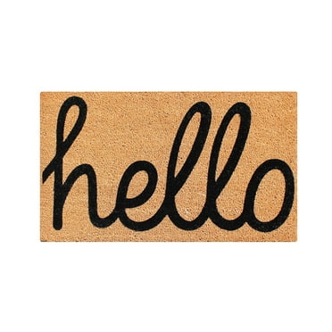 A1HC Natural Coir Door Mat for Front Door, Anti-Shed Treated Durable Doormat for Outdoor Entrance, Heavy Duty, Low Profile Door Mat, Easy to Clean, Long Lasting Doormat