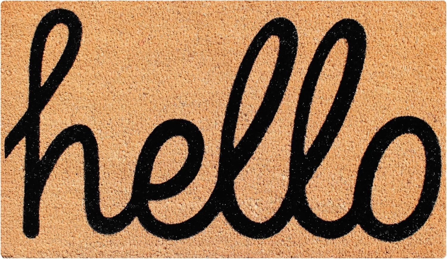 A1HC Natural Coir Door Mat for Front Door, Anti-Shed Treated Durable Doormat for Outdoor Entrance, Heavy Duty, Low Profile Door Mat, Easy to Clean, Long Lasting Doormat