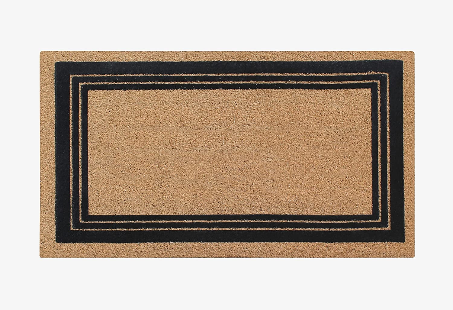 Classic Rubber & Coir Doormats, Ornate Bordered Mat for Outdoors, Dirt  Trapper