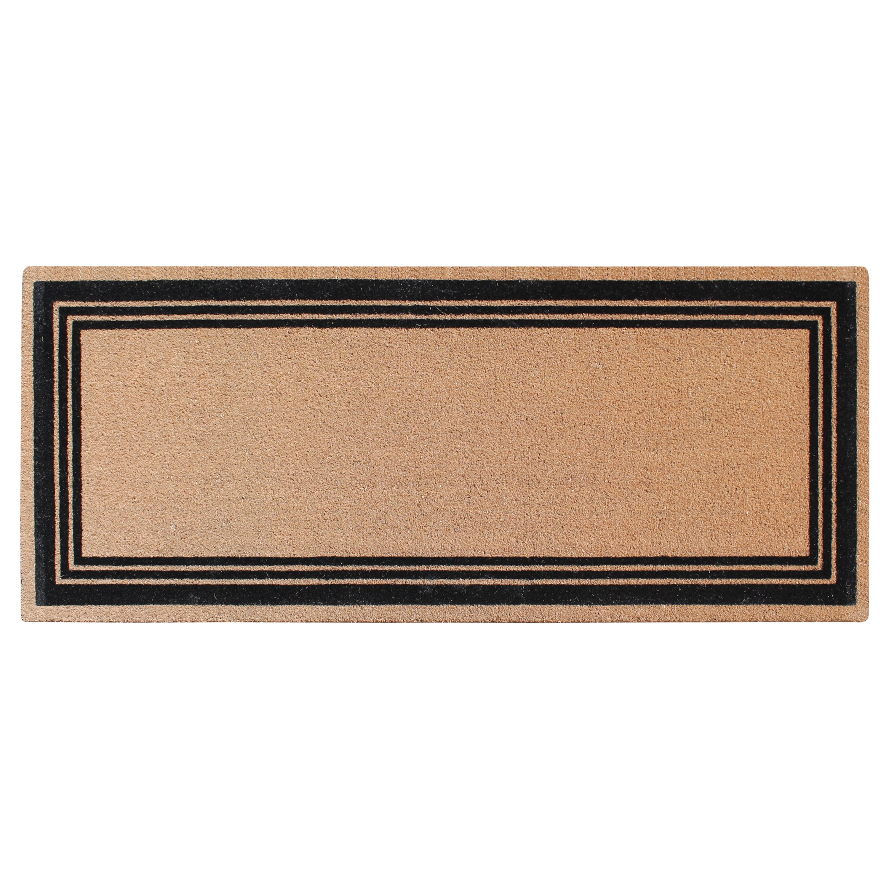 A1HC Natural Coir Flock Doormat for Outdoor Entrance, Heavy Duty, Thin Profile, Anti-Shed Treated Durable Mats, Easy to Clean, Long Lasting, Front Door Entry Mat 30"x60"