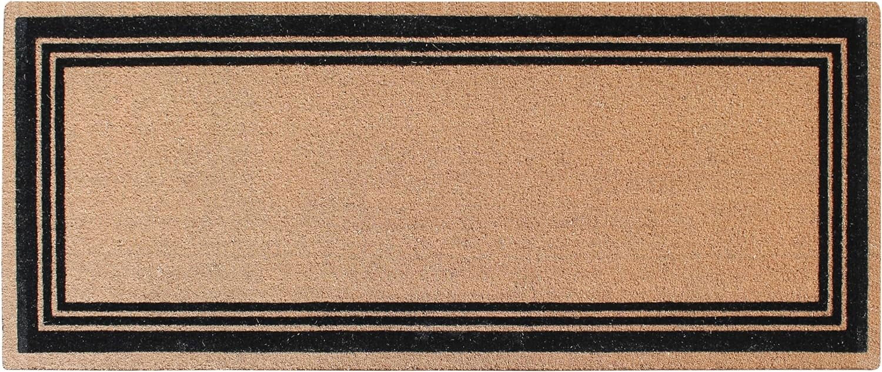 A1HC Natural Coir Flock Doormat for Outdoor Entrance, Heavy Duty, Thin Profile, Anti-Shed Treated Durable Mats, Easy to Clean, Long Lasting, Front Door Entry Mat 24"x57"