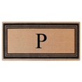 thumbnail image 1 of A1HC Natural Coir Flock Monogrammed Door Mat for Front Door, 36x72, Anti-Shed Treated Durable Doormat Outdoor Entrance, Heavy Duty, Thin Profile, Easy to Clean, Long Lasting, Front Door Entry Doormat, 1 of 5