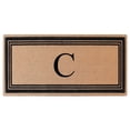 thumbnail image 1 of A1HC Natural Coir Flock Monogrammed Door Mat for Front Door, 36x72, Anti-Shed Treated Durable Doormat Outdoor Entrance, Heavy Duty, Thin Profile, Easy to Clean, Long Lasting, Front Door Entry Doormat, 1 of 5