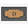 thumbnail image 1 of A1HC Natural Coir Monogrammed Door Mat For Front Door, 23x38, Anti-Shed Treated Durable for Outdoor Entrance, Heavy Duty, Low Profile Door Mat, Easy to Clean, Long Lasting, Front Porch Entry Rug, 1 of 7
