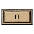thumbnail image 1 of A1HC Natural Coir & Rubber 24"x48" Monogrammed Plain Border Door Mat, Heavy-Duty, Low-Profile, Anti-Shed, Easy to Clean, Outdoor, 1 of 6