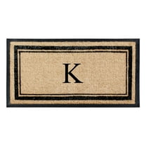 A1HC Natural Coir & Rubber 24"x48" Monogrammed Plain Border Mat, Heavy-Duty, Low-Profile, Easy to Clean Outdoor Entryway