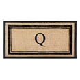 thumbnail image 1 of A1HC Natural Coir & Rubber 24"x48" Monogrammed Plain Border Door Mat, Heavy-Duty, Low-Profile, Anti-Shed, Easy to Clean, Outdoor, 1 of 6