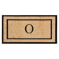 thumbnail image 1 of A1HC Natural Coir and Rubber Monogrammed Door Mat, 24x48 in, Thick Durable Thin Profile Welcome Mat for Front Porch & Entryway, 1 of 7