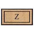 thumbnail image 1 of A1HC Natural Coir and Rubber Monogrammed Door Mat, 24x48 in, Thick Durable Thin Profile Welcome Mat for Front Porch & Entryway, 1 of 7
