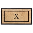 thumbnail image 1 of A1HC Natural Coir and Rubber Monogrammed Door Mat, 24x48 in, Thick Durable Thin Profile Welcome Mat for Front Porch & Entryway, 1 of 7