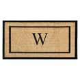 thumbnail image 1 of A1HC Natural Coir and Rubber Monogrammed Door Mat, 24x48 in, Thick Durable Thin Profile Welcome Mat for Front Porch & Entryway, 1 of 7