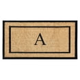 thumbnail image 1 of A1HC Natural Coir and Rubber Monogrammed Door Mat, 24x48 in, Thick Durable Thin Profile Welcome Mat for Front Porch & Entryway, 1 of 7