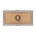 thumbnail image 1 of A1HC Natural Coir and Rubber Paisley Monogrammed Doormat, 30"x60", Heavy Duty Outdoor Front Door Mat, Durable Easy-Clean Bronze Rug, 1 of 6