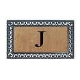thumbnail image 1 of A1HC 30"x48" Natural Coir & Rubber Paisley Monogrammed Door Mat, Heavy-Duty, Low-Profile, Anti-Shed Outdoor Entrance Mat, 1 of 7
