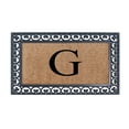 thumbnail image 1 of A1HC 30"x48" Natural Coir & Rubber Paisley Monogrammed Door Mat, Heavy-Duty, Low-Profile, Anti-Shed Outdoor Entrance Mat, 1 of 7