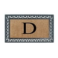 thumbnail image 1 of A1HC 30"x48" Natural Coir & Rubber Paisley Monogrammed Door Mat, Heavy-Duty, Low-Profile, Anti-Shed Outdoor Entrance Mat, 1 of 7
