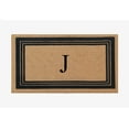 thumbnail image 1 of A1HC Natural Coir Monogrammed Entrance Door Mats, Durable Large Outdoor Rug, Non-Slip, Flock Doormat, Thin-Profile Heavy Duty Door Mat, Indoor Outdoor Front Door, High Traffic Areas, 24" X 39", 1 of 7