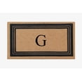 thumbnail image 1 of A1HC Natural Coir Monogrammed Entrance Door Mats, Durable Large Outdoor Rug, Non-Slip, Flock Doormat, Thin-Profile Heavy Duty Door Mat, Indoor Outdoor Front Door, High Traffic Areas, 24" X 39", 1 of 7