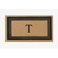thumbnail image 1 of A1HC Natural Coir Monogrammed Entrance Door Mats, Durable Large Outdoor Rug, Non-Slip, Flock Doormat, Thin-Profile Heavy Duty Door Mat, Indoor Outdoor Front Door, High Traffic Areas, 24" X 39", 1 of 7