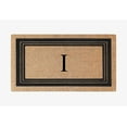 thumbnail image 1 of A1HC Natural Coir Monogrammed Entrance Door Mats, Durable Large Outdoor Rug, Non-Slip, Flock Doormat, Thin-Profile Heavy Duty Door Mat, Indoor Outdoor Front Door, High Traffic Areas, 18" X 30", 1 of 6