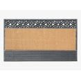 thumbnail image 1 of A1 Home Collections 36"×24" Natural Coir & Rubber Doormat - Decorative Welcome Design, Heavy Duty Coconut Fiber Entry Mat with Non-Slip Backing - Anti-Shed Treated, Low Profile Outdoor Front Door Mat, 1 of 7