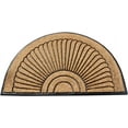 thumbnail image 1 of A1HC 36"x72" Extra Large Natural Coir & Rubber Sunburst Half-Round Door Mat, Heavy-Duty, Low-Pile, Durable Outdoor Welcome Mat, 1 of 8