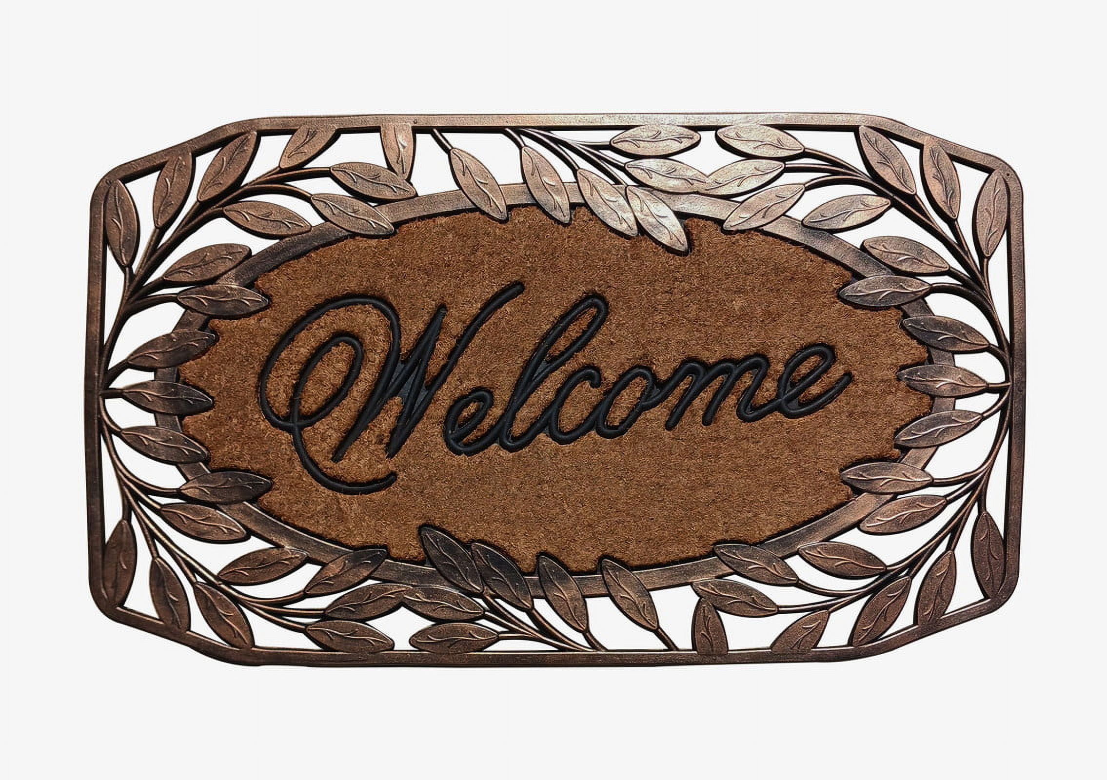 A1HC Natural Coir and Rubber Door Mat, 38x23, Thick Durable Doormats for Indoor Outdoor Entrance