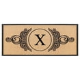 thumbnail image 1 of A1HC 30"x60" Natural Coir & Rubber Floral Monogrammed Door Mat, Thick Durable Heavy Duty Welcome Mat for Front Door, 1 of 7