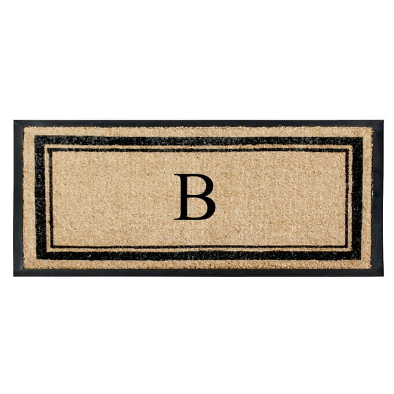 A1HC Natural Coir & Rubber Door Mat - 30"x 60", Hand-Flocked, Thick, Durable, Heavy-Duty, Indoor/Outdoor Doormat Monogrammed