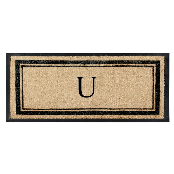 A1HC Natural Coir & Rubber Door Mat - 30"x 60", Hand-Flocked, Thick, Durable, Heavy-Duty, Indoor/Outdoor Doormat Monogrammed