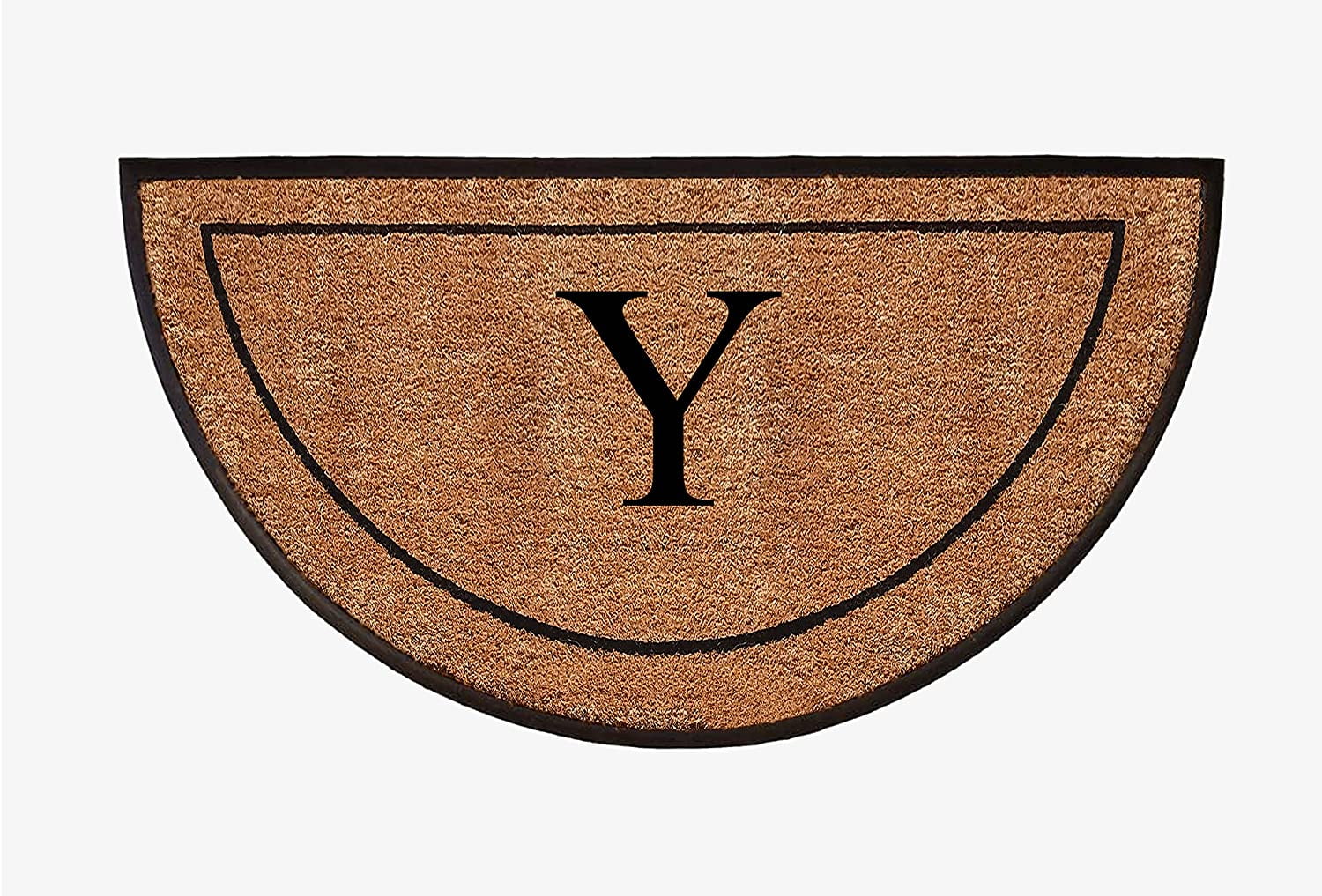 A1hc Natural Rubber & Coir 24x39 Monogrammed Doormat for Front Doormat A1 Home Collections LLC Letter: Y