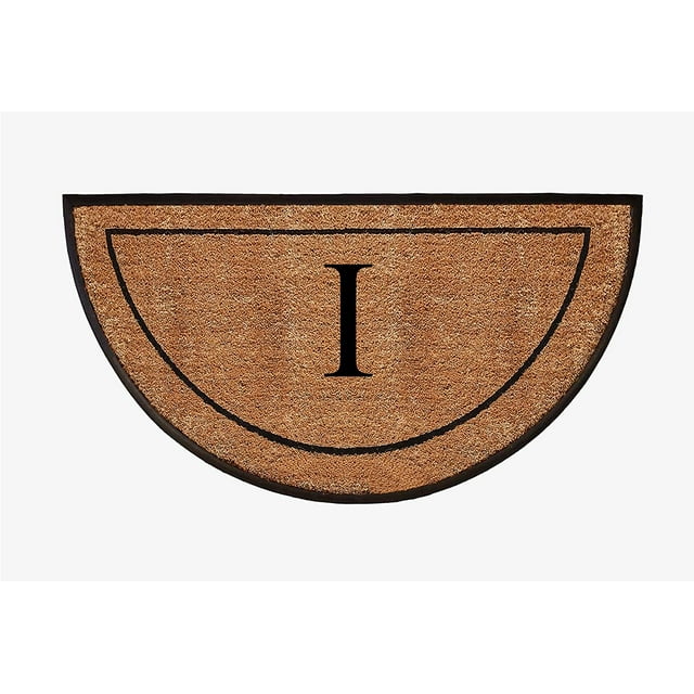A1HC Natural Coir & Rubber Hand Flocked Large Monogrammed Door Mat 36x72 Inches Thick Durable