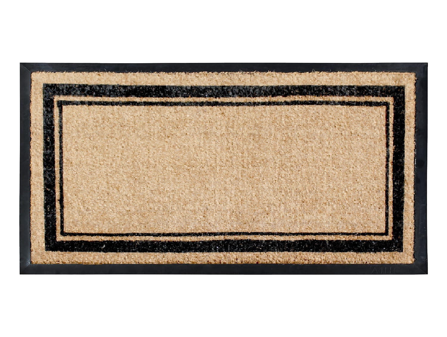 A1HC Natural Coir And Rubber Markham Classic Border Doormat, 24" x 48", Non-Slip, Heavy Duty Welcome Mat for Front Door
