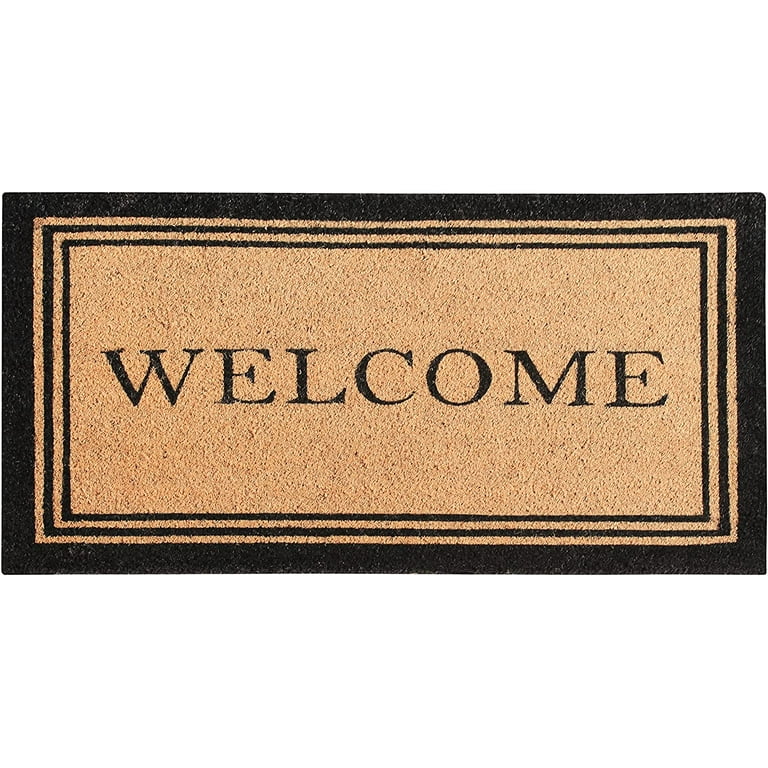 https://i5.walmartimages.com/seo/A1HC-Natural-Coir-Welcome-Doormat-with-Classic-Border-Heavy-Duty-Doormat-24-x39-Black_116e13c9-e70a-4be8-9195-79dc7b425636.fa57c3f20e2bd9d04408d01b8144aadd.jpeg?odnHeight=768&odnWidth=768&odnBg=FFFFFF