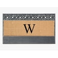thumbnail image 1 of A1HC Natural Rubber & Coir 24x36 Monogrammed Doormat For Front Door, Anti-Shed Treated Durable Doormat for Outdoor Entrance, Heavy Duty, Low Profile, Easy to Clean, Long Lasting Front Porch Entry Rug, 1 of 7