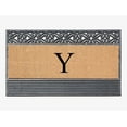 thumbnail image 1 of A1HC Natural Rubber & Coir 24x36 Monogrammed Doormat For Front Door, Anti-Shed Treated Durable Doormat for Outdoor Entrance, Heavy Duty, Low Profile, Easy to Clean, Long Lasting Front Porch Entry Rug, 1 of 7