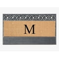 thumbnail image 1 of A1HC Natural Rubber & Coir 24x36 Monogrammed Doormat For Front Door, Anti-Shed Treated Durable Doormat for Outdoor Entrance, Heavy Duty, Low Profile, Easy to Clean, Long Lasting Front Porch Entry Rug, 1 of 7