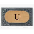 thumbnail image 1 of A1HC Natural Rubber & Coir 24x39 Monogrammed Doormat For Front Door, Anti-Shed Treated Durable Doormat for Outdoor Entrance, Heavy Duty, Low Profile, Easy to Clean, Long Lasting Front Porch Entry Rug, 1 of 7