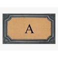 thumbnail image 1 of A1HC Natural Rubber & Coir 24x39 Monogrammed Doormat For Front Door, Anti-Shed Treated Durable Doormat for Outdoor Entrance, Heavy Duty, Low Profile, Easy to Clean, Long Lasting Front Porch Entry Rug, 1 of 7