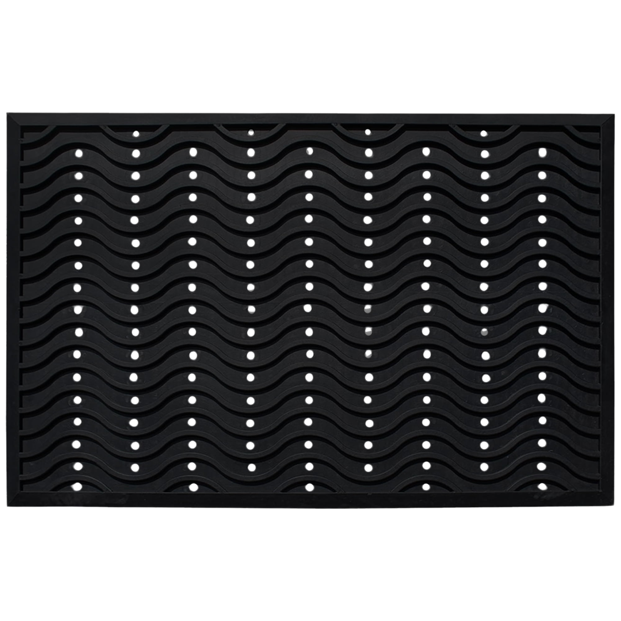 A1HC Natural Rubber Wavy Scraper Door Mat, 36"x60", Premium Non-Slip Entrance Mat for Home, Office, Retail & High-Traffic Areas