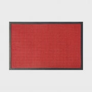 A1HC New Durable and Versatile Polypropylene Rubber Door Mat All Weather Inside Outside Door Mat Easy to Maintain for Front Entrance Back Doors, Patio, Garage All Commercial Places 47x71,Red,Waffle