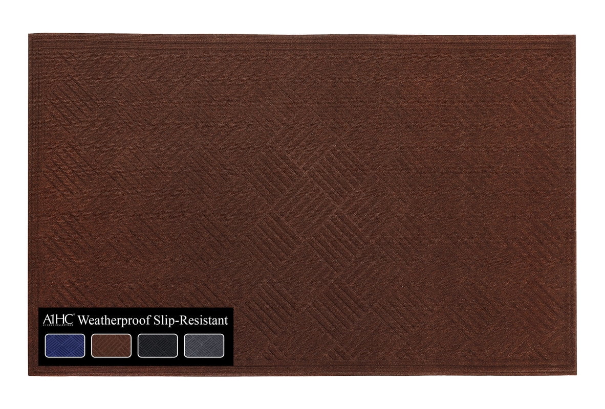 A1HC New Durable and Versatile Polypropylene Rubber Door Mat All Weather Inside Outside Door Mat Easy to Maintain for Entrance Back Doors, Patio, Garage 36" x 60"