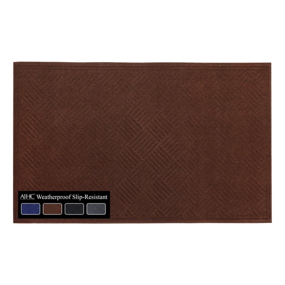 A1HC New Durable and Versatile Polypropylene Rubber Door Mat All Weather Inside Outside Door Mat Easy to Maintain for Entrance Back Doors, Patio, Garage 36" x 60"
