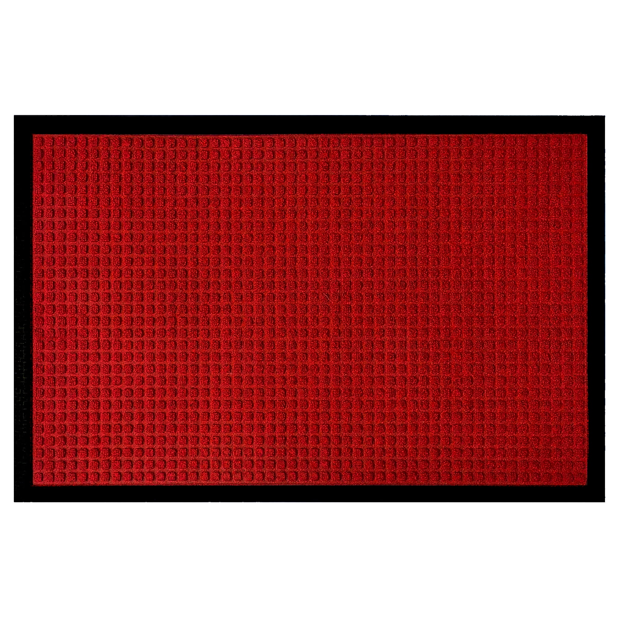 A1HC New Durable and Versatile Polypropylene Rubber Door Mat All Weather Inside Outside Door Mat Easy to Maintain for Front Entrance Back Doors, Patio, Garage All Commercial Places 47x71, Red Waffle