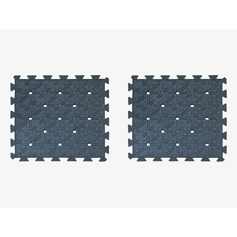 RevTime 6pcs Premium Puzzle Rubber Floor Tile 20x20x3/8, 10 mm Thick SBR  & EPDM Rubber for Home Gym Floor, Fitness Floor, Exercise Equipment Mats