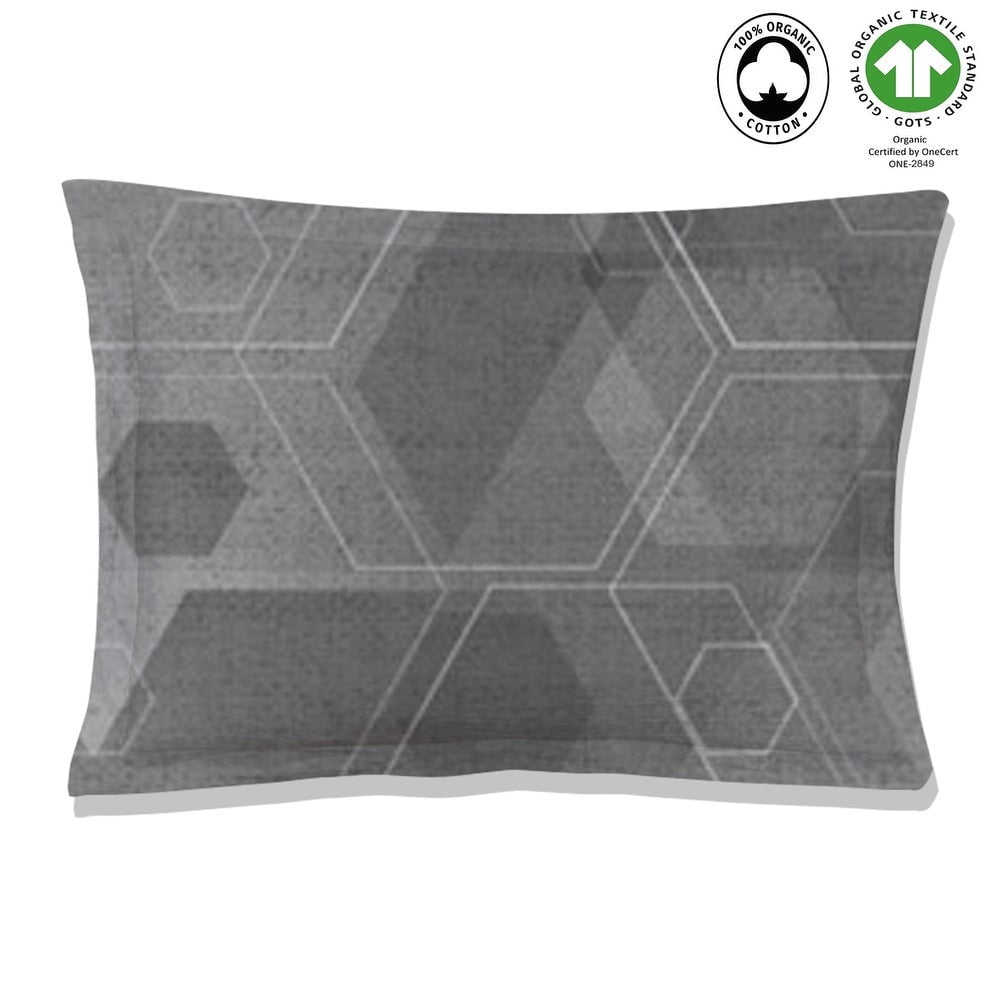A1HC Reversible Print Organic Cotton Pillow Sham (Set of 2) | GOTS Certified Organic Cotton Pillowcase