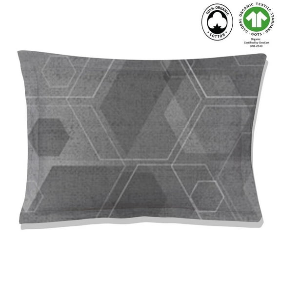 A1HC Reversible Print Organic Cotton Pillow Sham (Set of 2) | GOTS Certified Organic Cotton Pillowcase