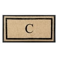 thumbnail image 1 of A1HC Rubber and Coir Door Mat Heavy Weight Large Entry Mat Outdoor Durable Monogrammed C Doormat 24"X48", Beige, 1 of 6